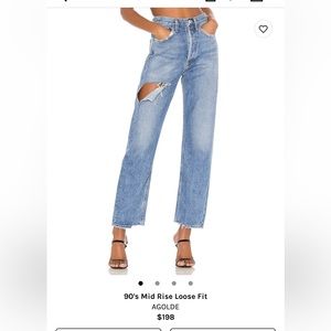 Agolde mis rise loose fit Jean